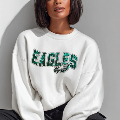 Philadelphia Football Chenille Patch - PATCH ONLY - 10.5&quot; Iron On Applique