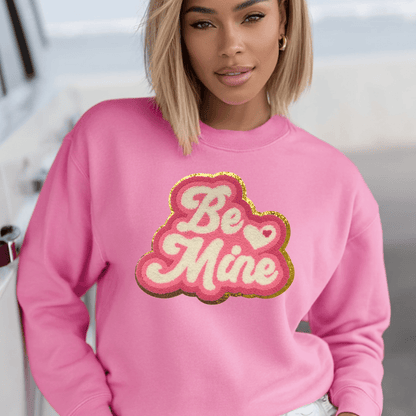 Valentine Be Mine Chenille Patch - PATCH ONLY - 10.5&quot; Iron On Applique