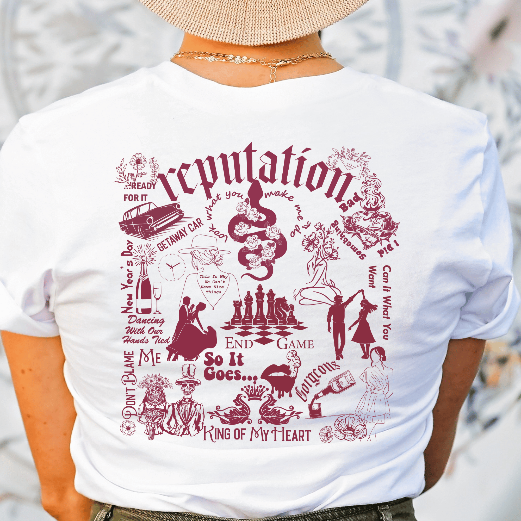 Reputation design printed on soft cotton tee and sweatshirt, featuring motivational graphic tee