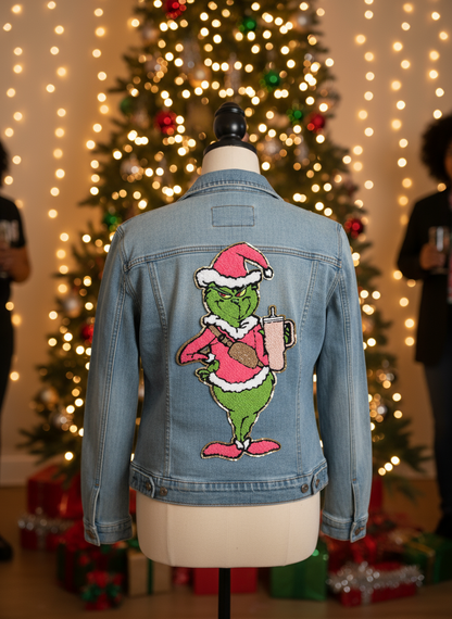 Grinch Patch on Denim - Proper Proportions