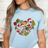 Heart Of Christmas 3D Puff design printed on soft cotton tee and sweatshirt, featuring holiday themed t-shirt