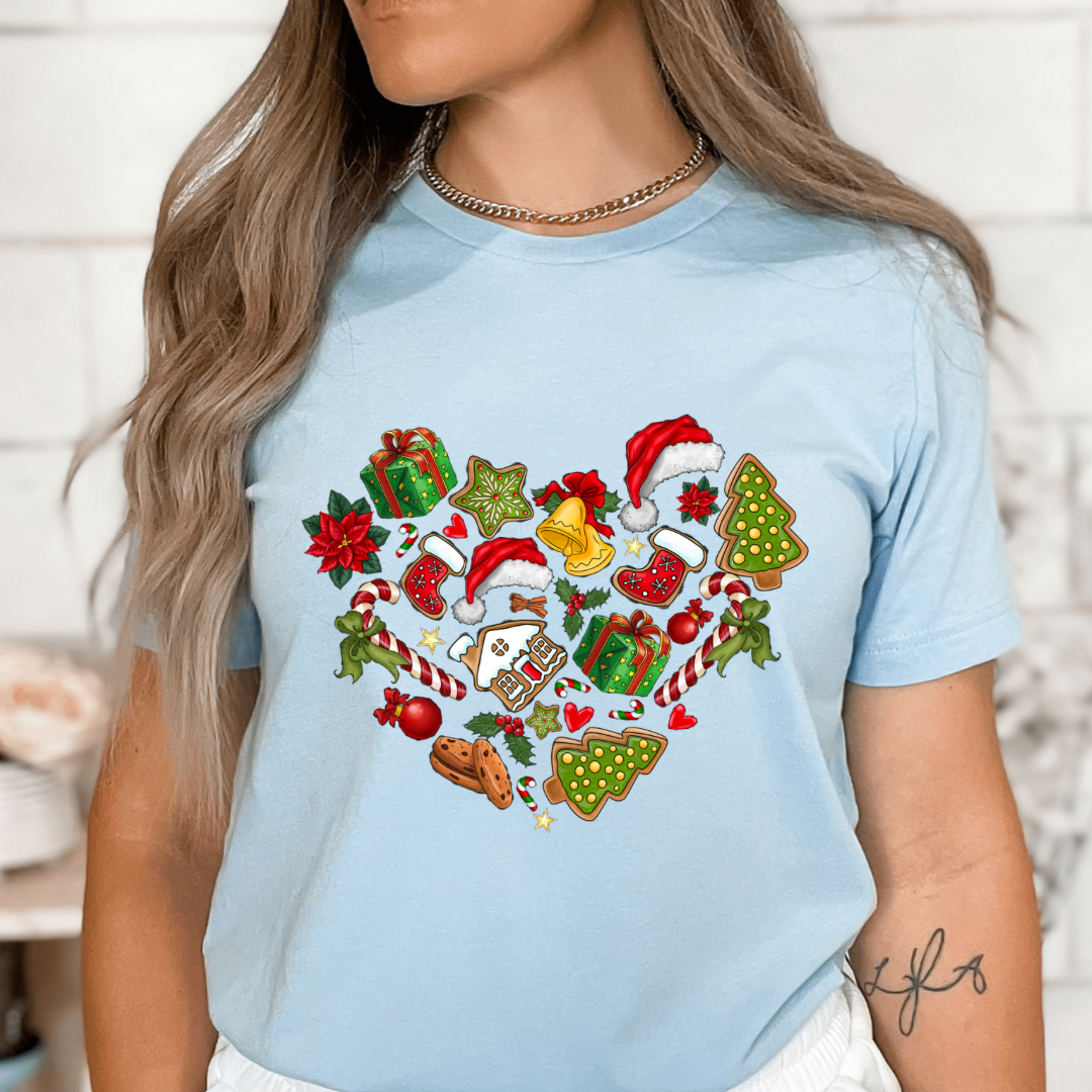 Heart of Christmas- 3D Puff Clear Screen Print Transfers